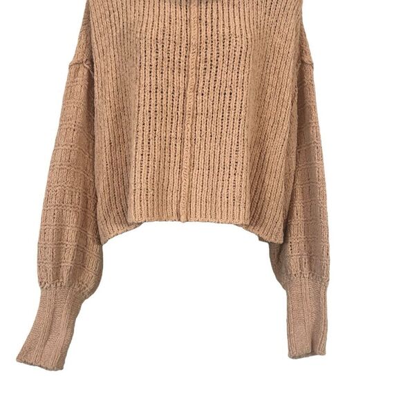 Free People Be Yours Cowl Neck Sweater Camel - Picture 4 of 12